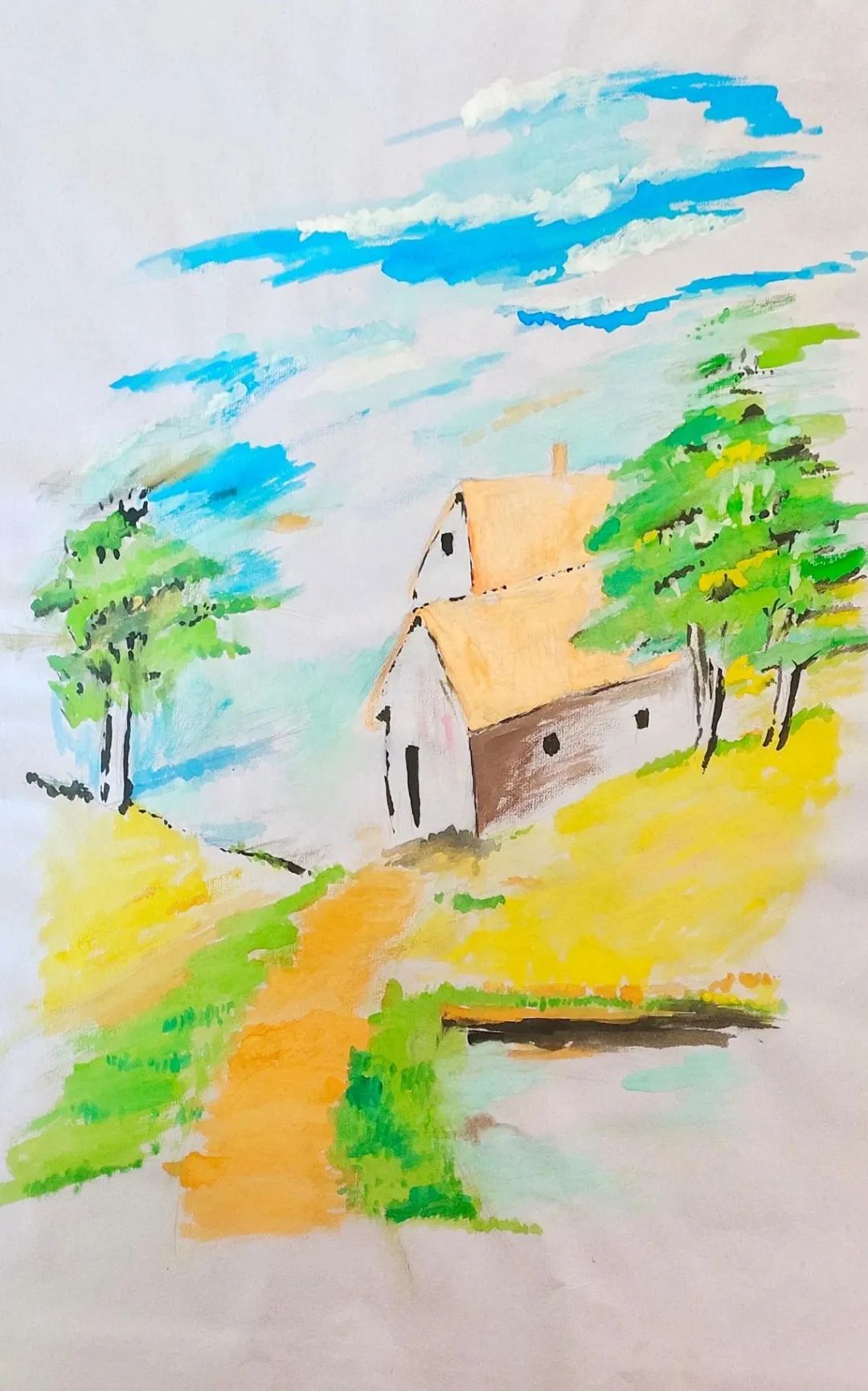 美丽乡村儿童风景画系列图片第2张