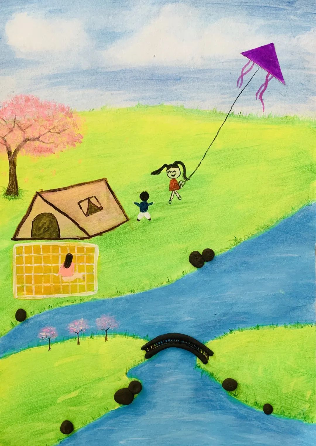 以春天为主题的幼儿园儿童画图片比赛作品（十七）