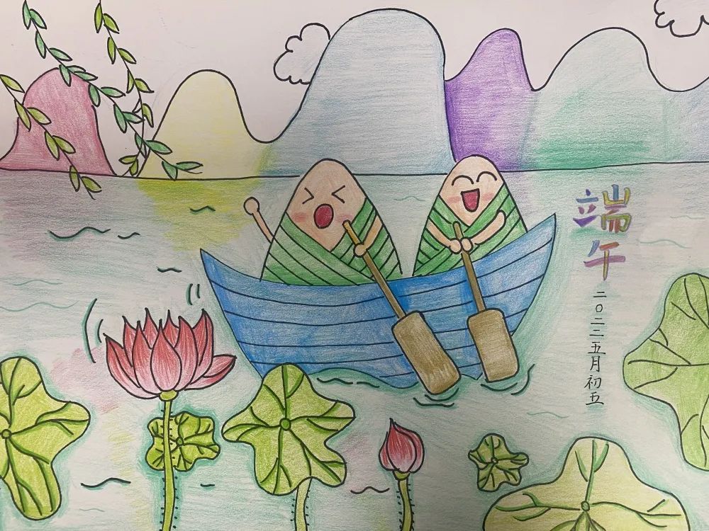  五月初五端午节图片儿童画