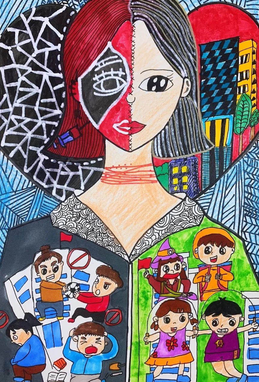 小学“心理健康 快乐成长 传播正能量”儿童绘画作品（2）