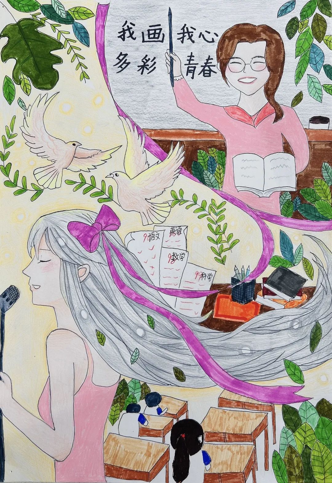 “我画我心 多彩青春”心理健康绘画怎么画