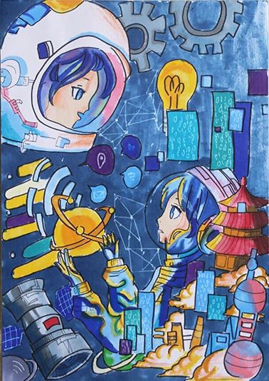 “欢庆六一 梦想起航”儿童节主题画画作品三