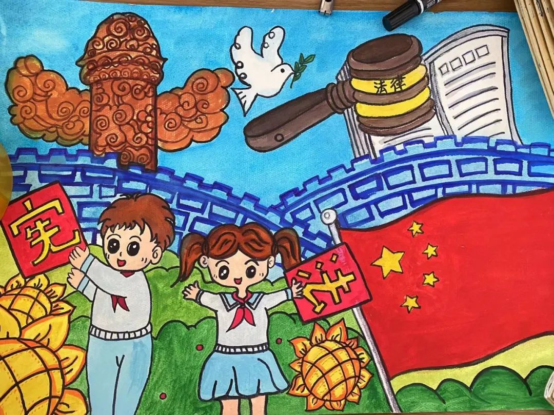 童手绘法 健康成长——法治主题绘画作品