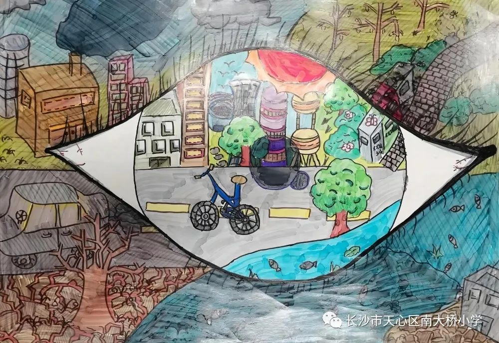 关于碳达峰碳中和儿童系列绘画展示（十八）