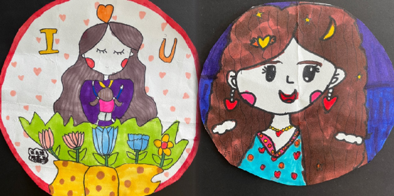 一学年"绘画妈妈的样子"为母亲节献礼