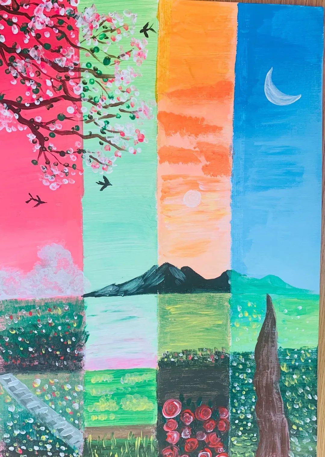 以春天为主题的幼儿园儿童画图片比赛作品（十一）