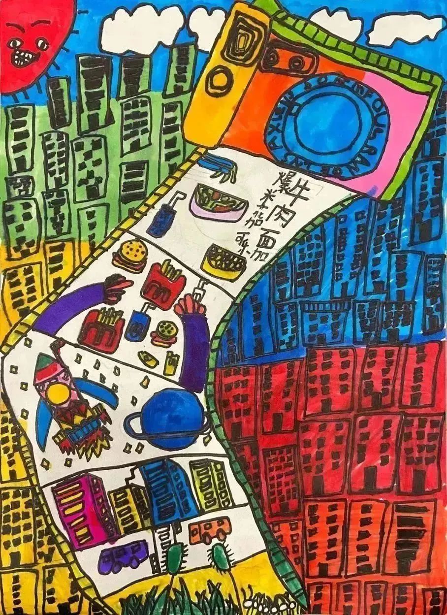 《家乡的美食》儿童画作品画画图片