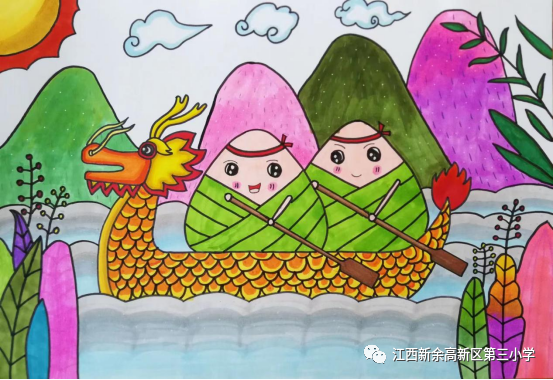 浓情端午主题儿童画创意比赛作品3