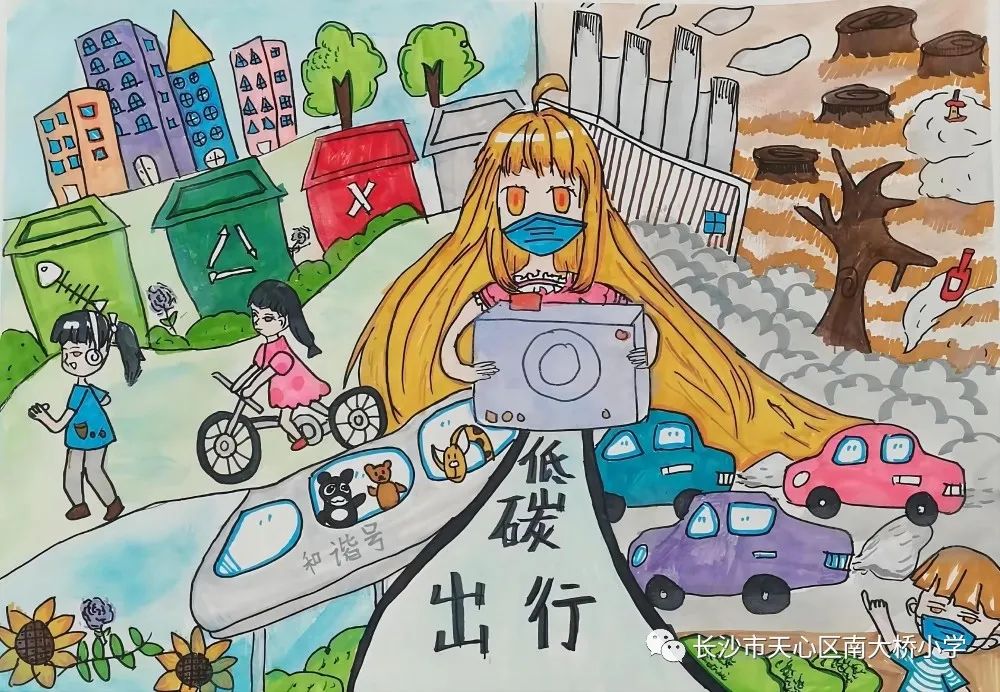 关于碳达峰碳中和儿童系列绘画展示（十一）