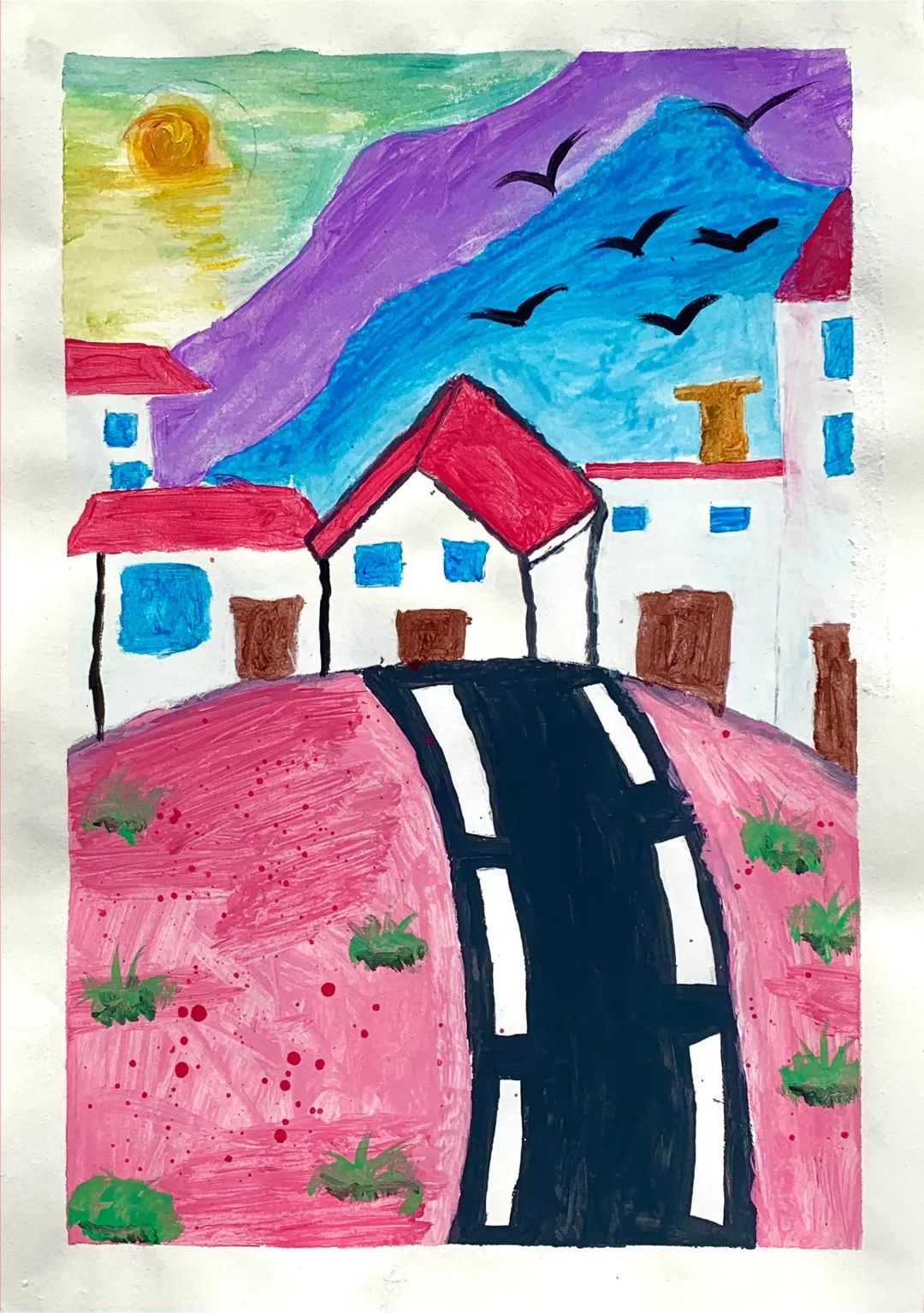 幼儿园我的美丽家乡绘画作品