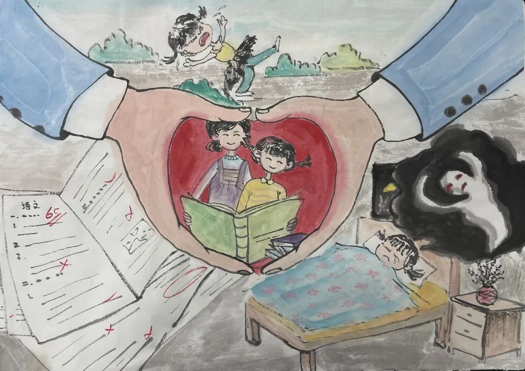 “心向阳光 健康成长”正能量心理健康主题绘画作品4