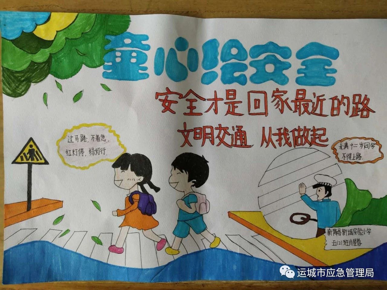 童心绘安全系列主题儿童画之二