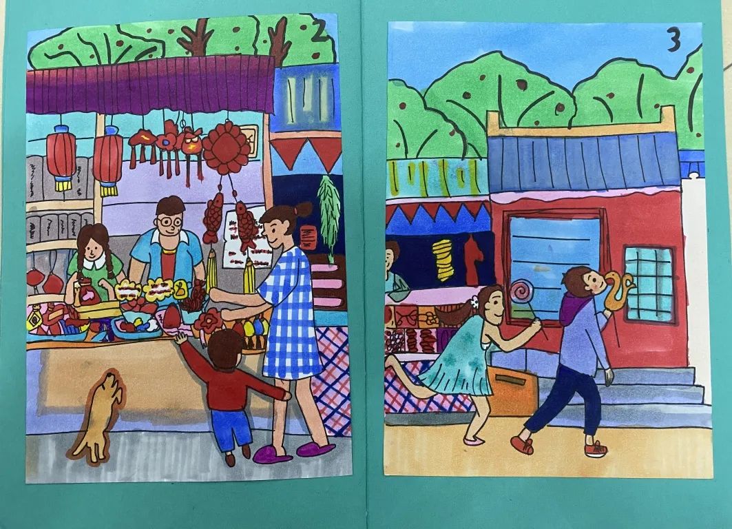 小学端午节儿童绘画分享作品十