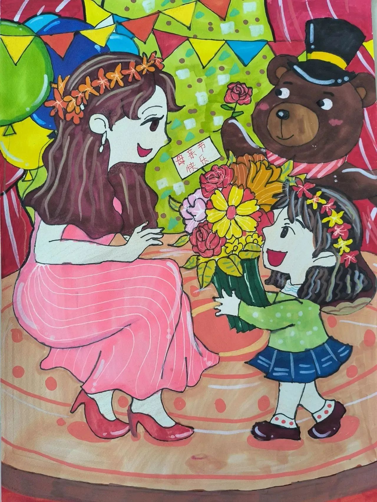 母亲节儿童绘画比赛作品9（中学组）