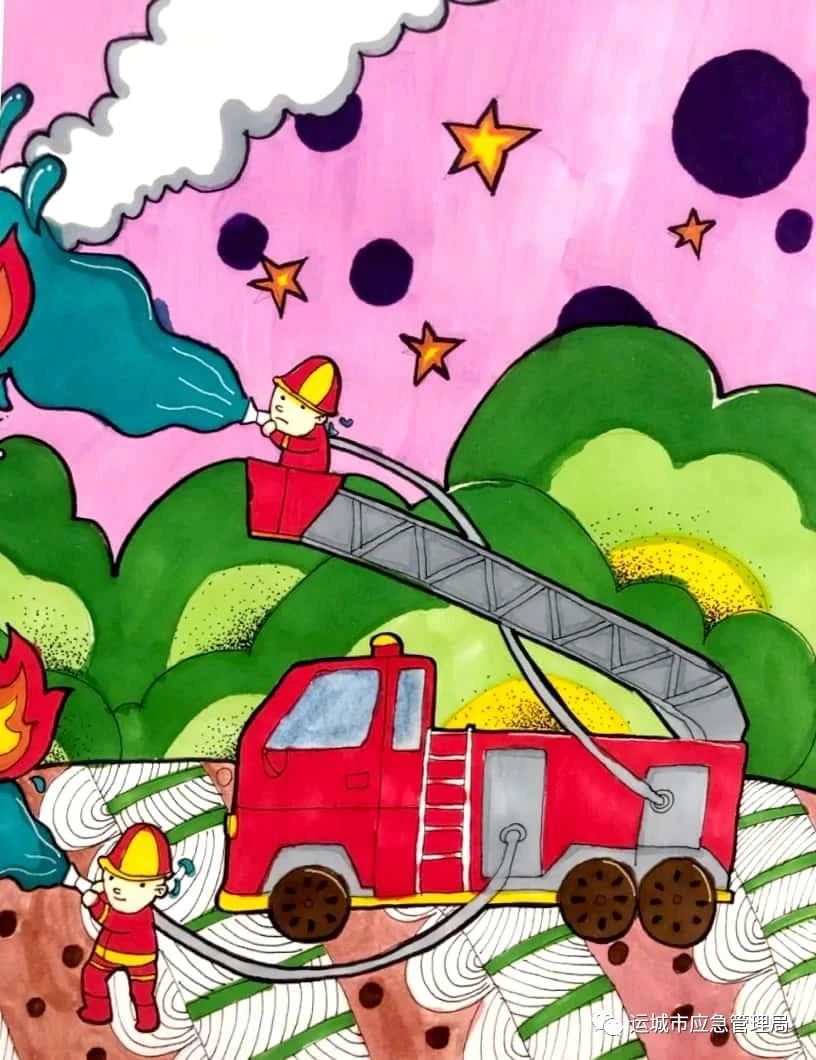 幼儿园消防安全绘画作品