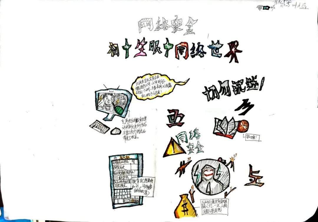网络安全主题儿童画大赛作品（第24张）