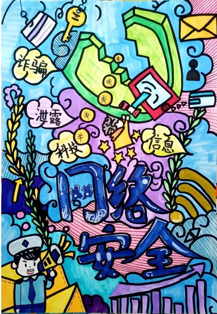 网络安全主题绘画大赛作品（六）