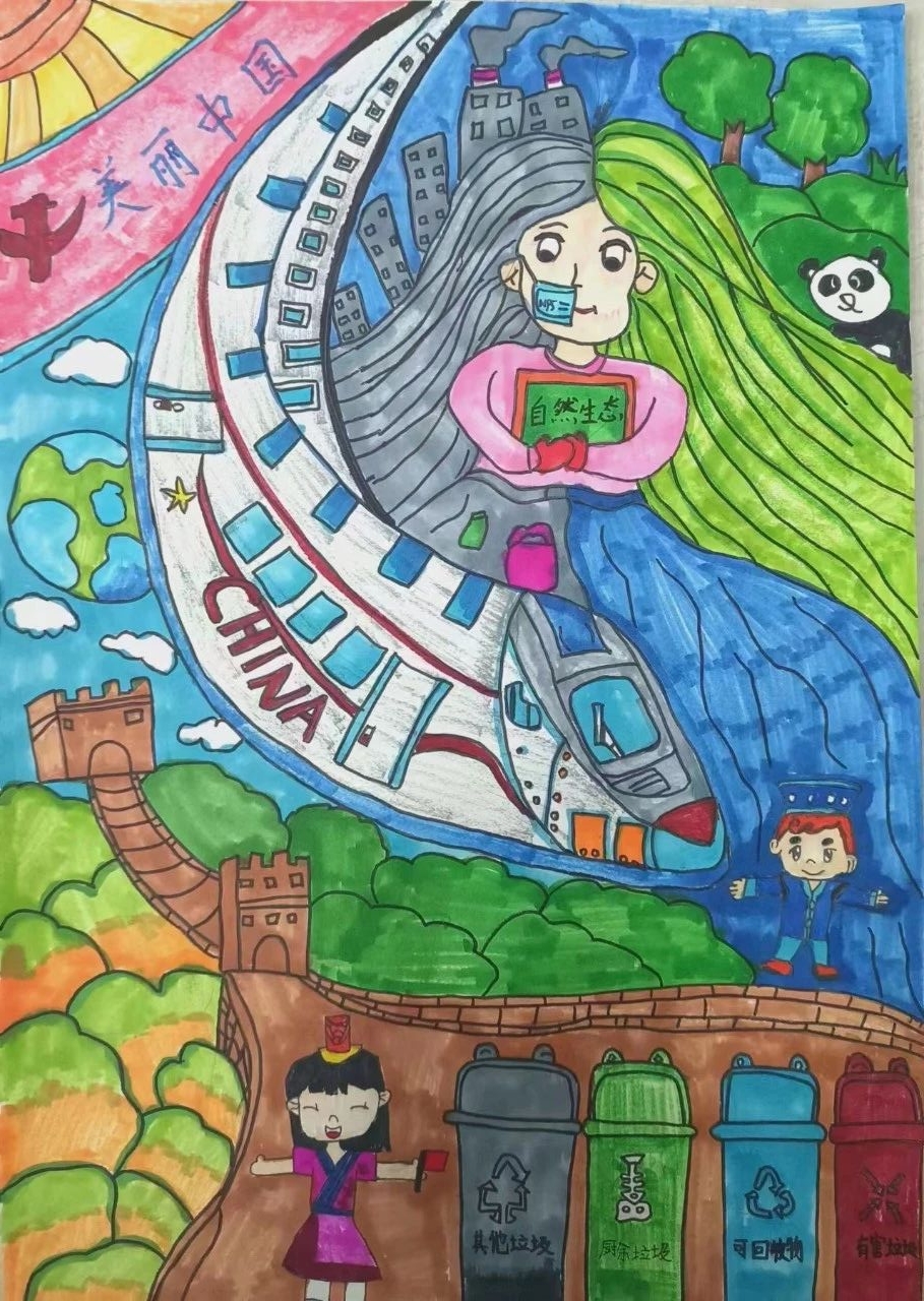 “守护生态环境 人与自然共生”美丽中国绘画作品（3）