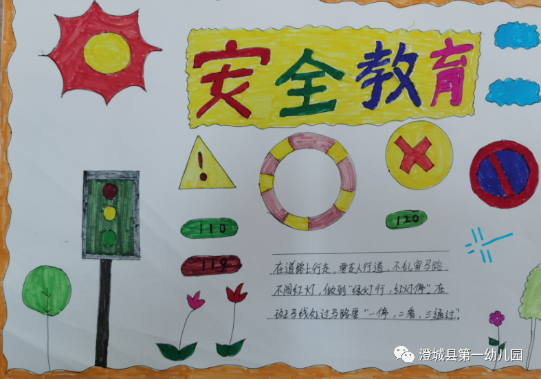 幼儿组交通安全绘画图片作品（五）