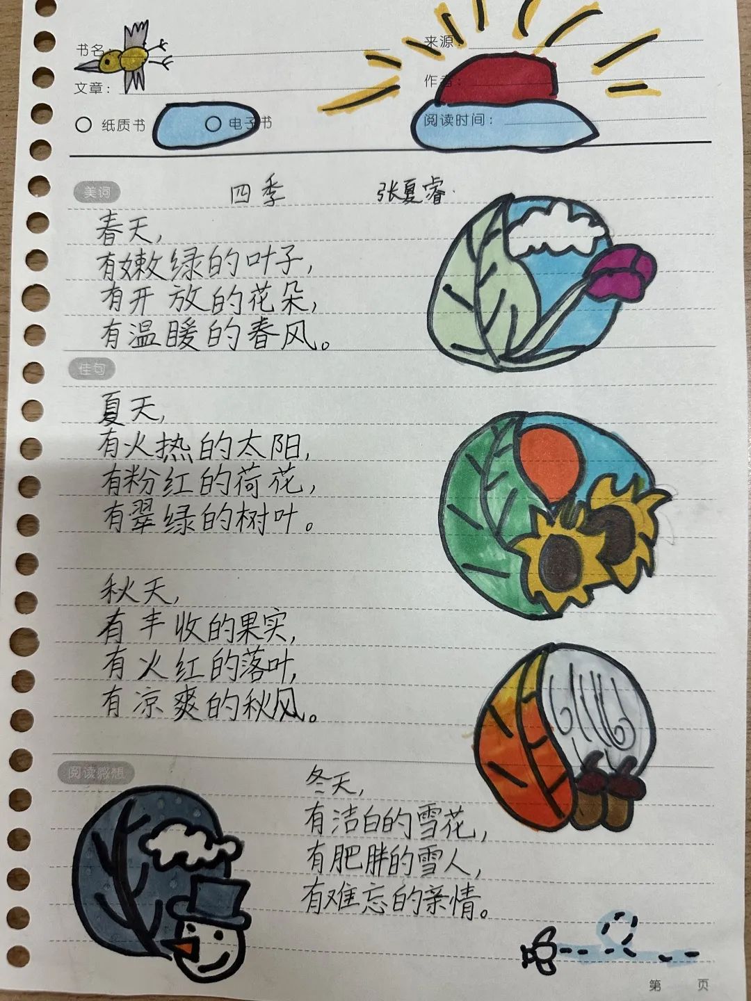 现代诗配画作品展示之《四季》