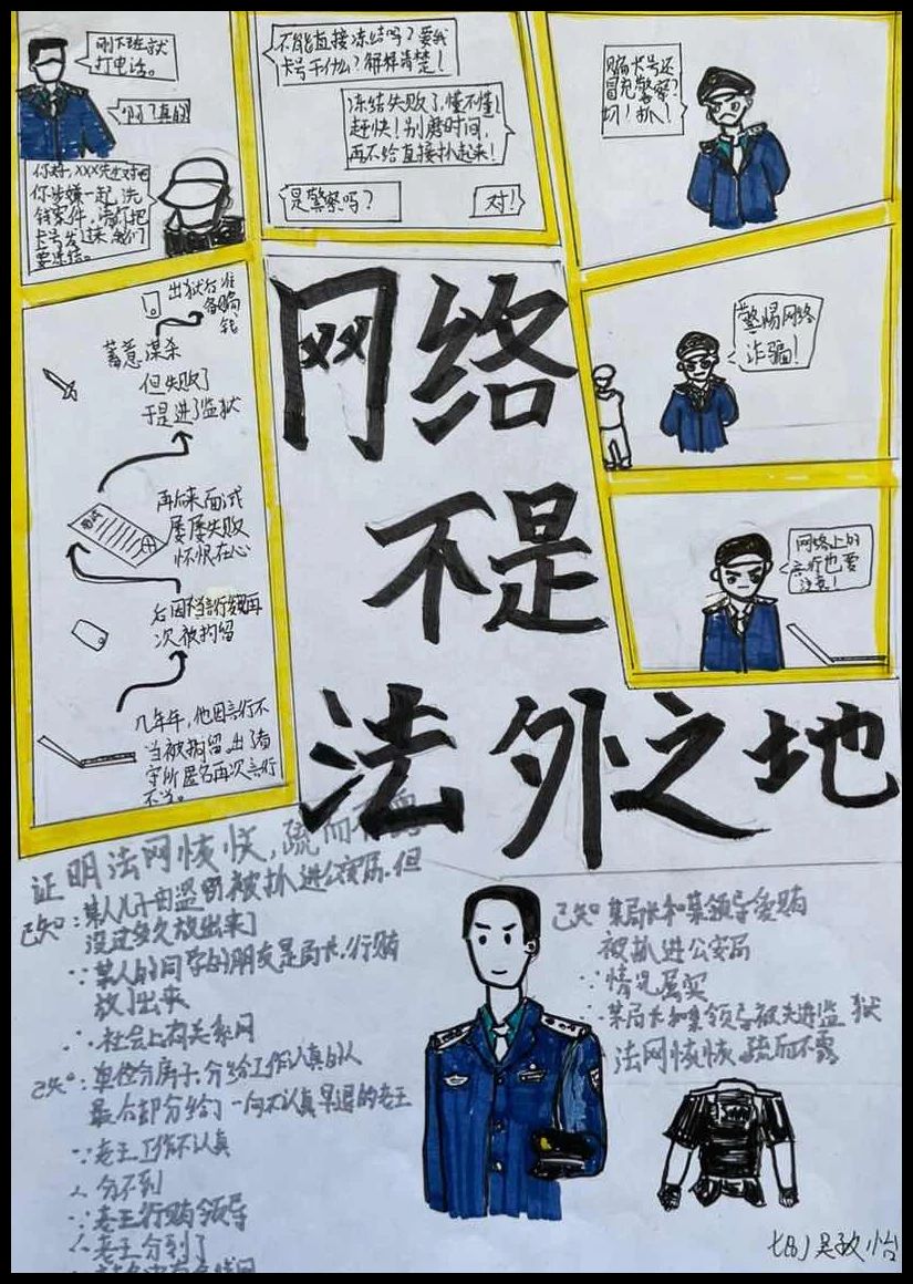 “网络不是法外之地”文明上网主题画（四）