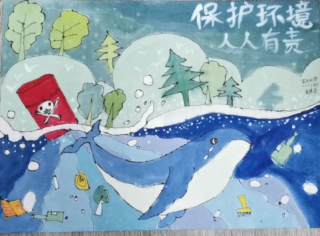 “生态保护 节能先行”主题儿童画作品③