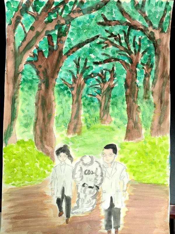 中学生生态文明主题绘画展示第5张