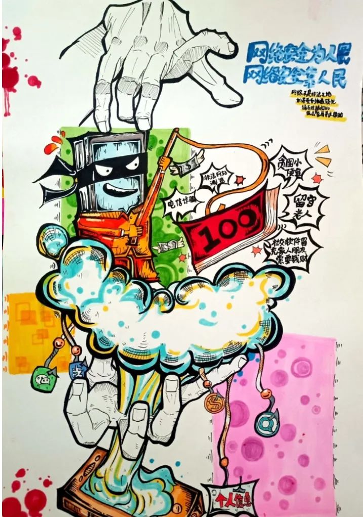 网络安全主题绘画大赛作品（三）