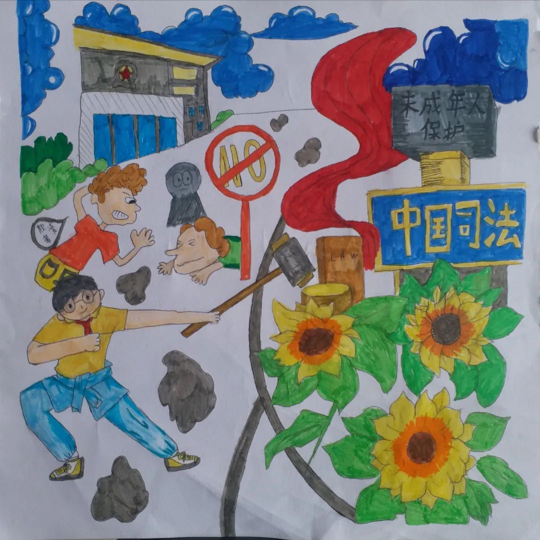 “关爱青少年 护童成长”未成年人保护法主题绘画（1）