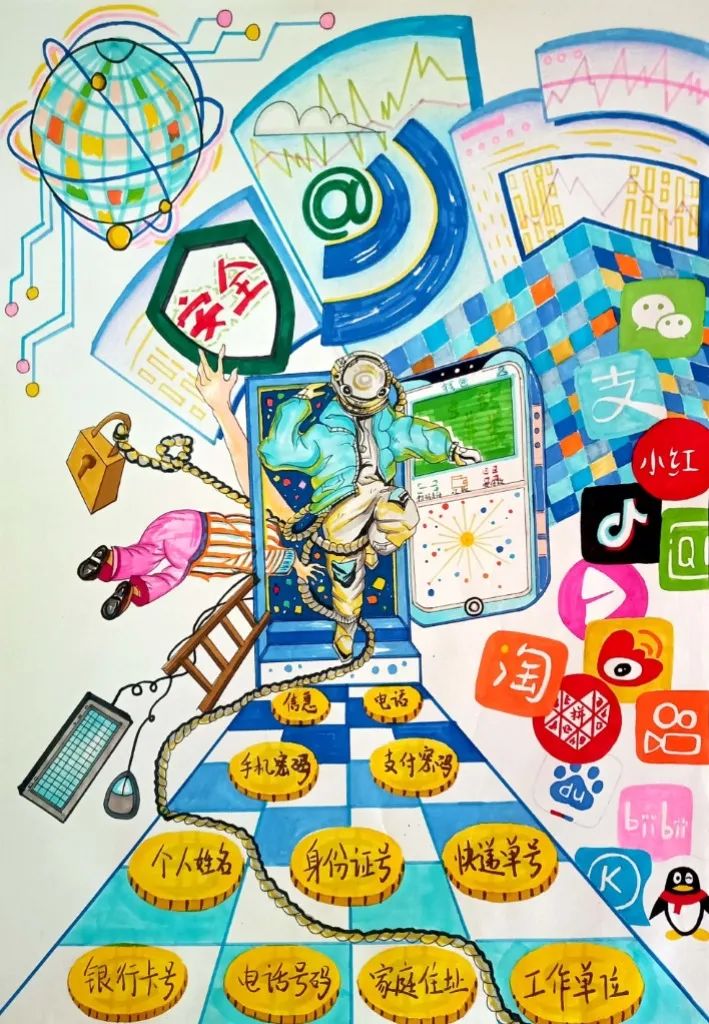 网络安全主题绘画大赛作品（一）