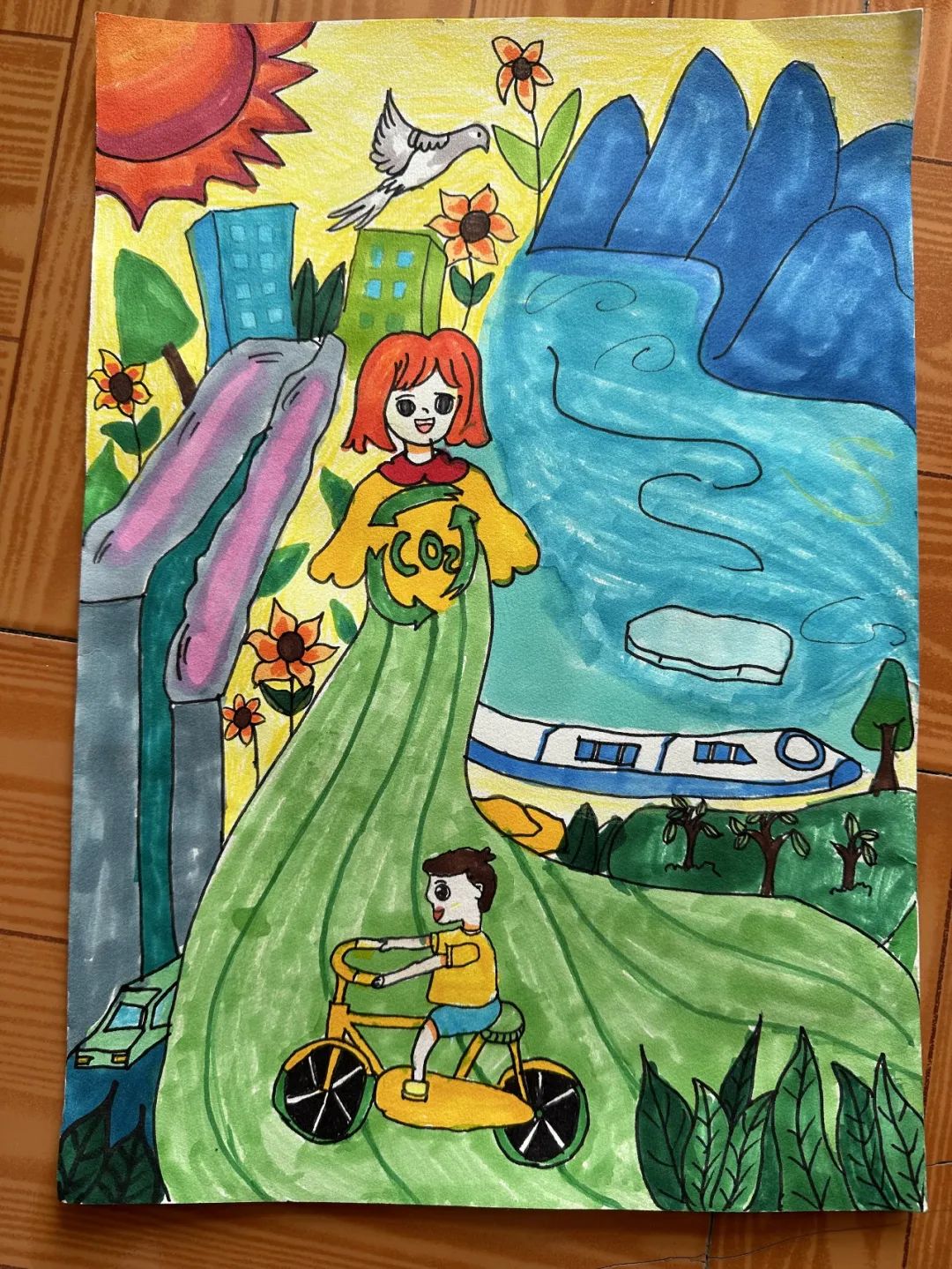 关于节能减排的创意绘画图片作品十一