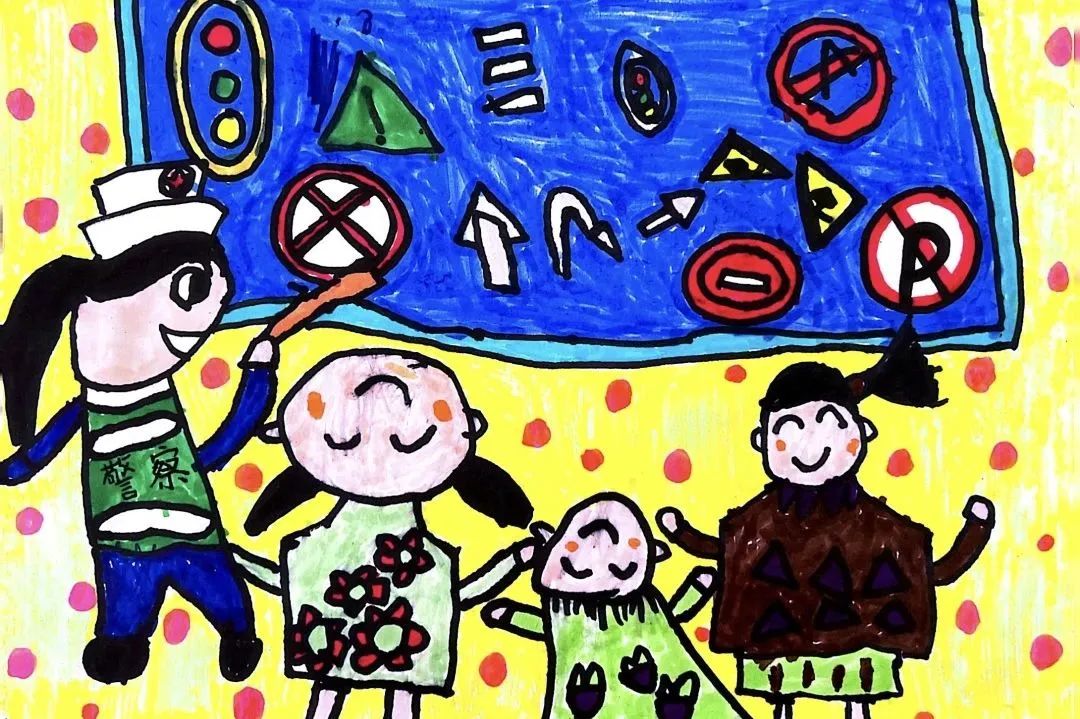 幼儿园安全生产月画画作品展（4）
