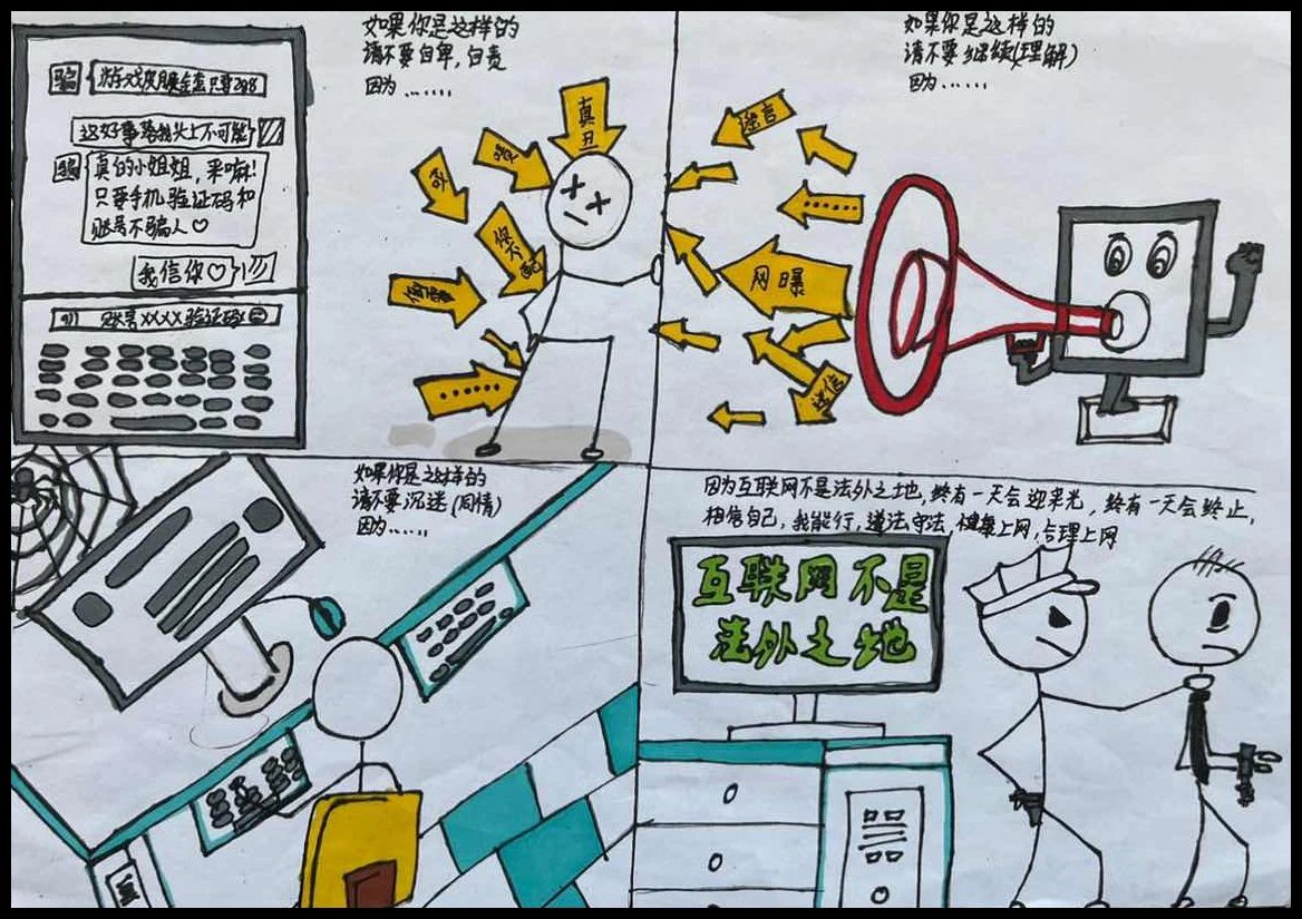 “网络不是法外之地”文明上网主题画（五）