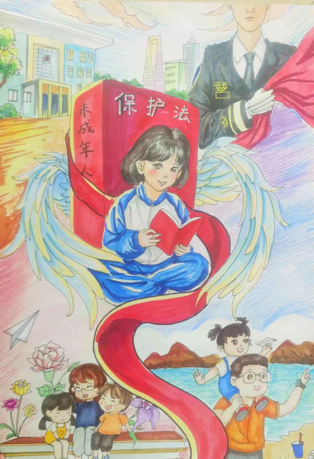 “关爱青少年 护童成长”未成年人保护法主题绘画（11）