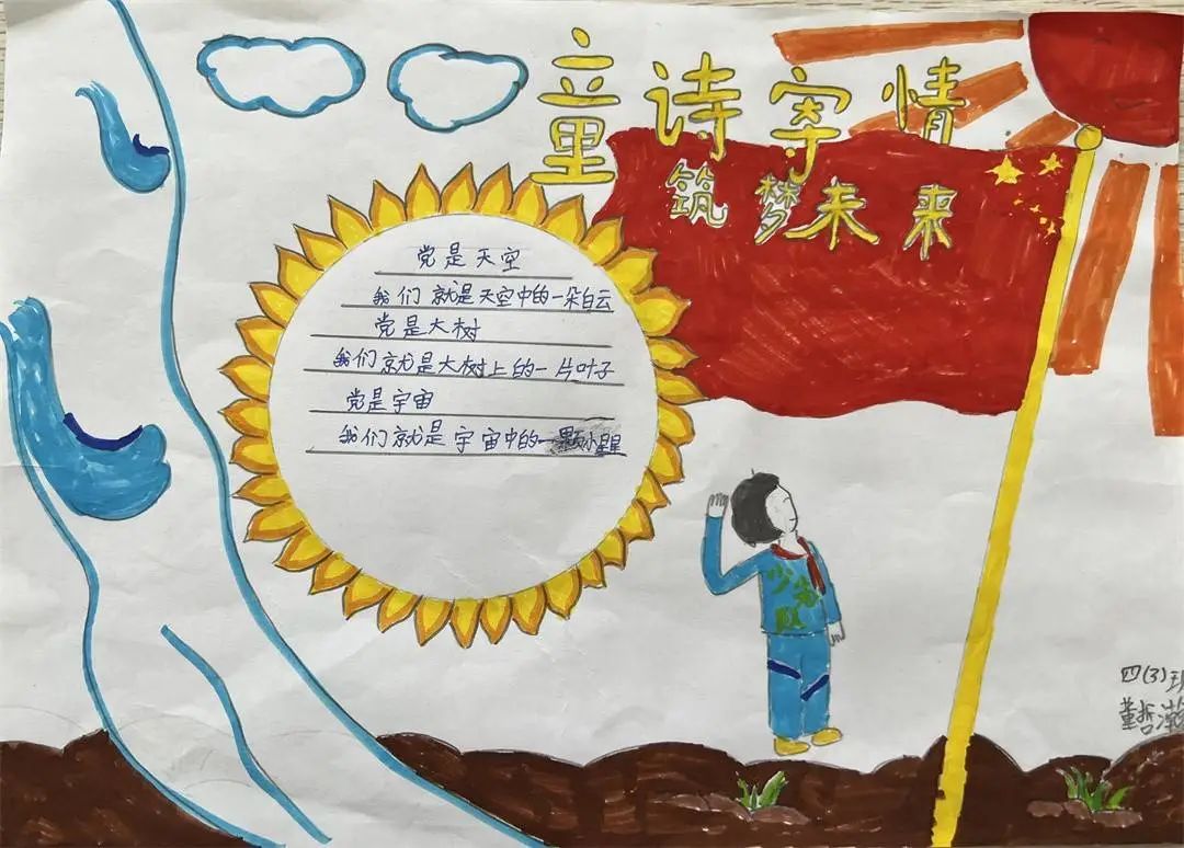 党是天空儿童画