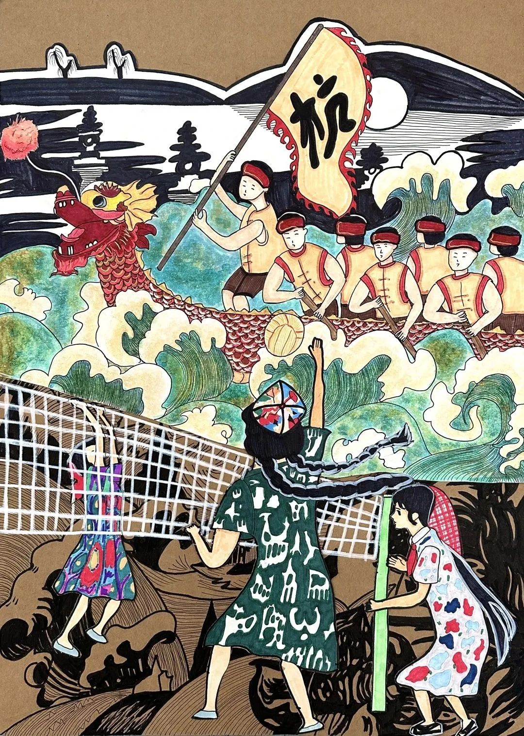 “心心相融 爱达未来”2023杭州亚运会儿童主题画作品（七）
