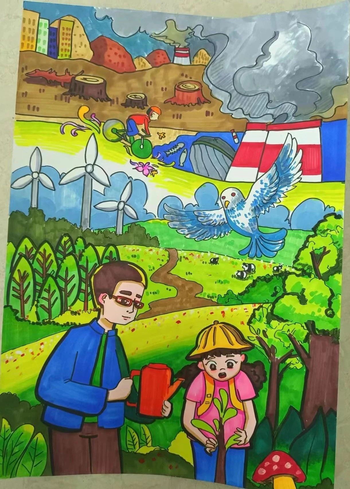 “守护生态环境 人与自然共生”美丽中国绘画作品（26）