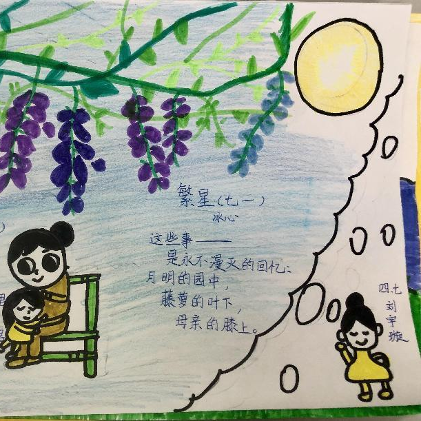 小学现代诗配画图片《繁星》