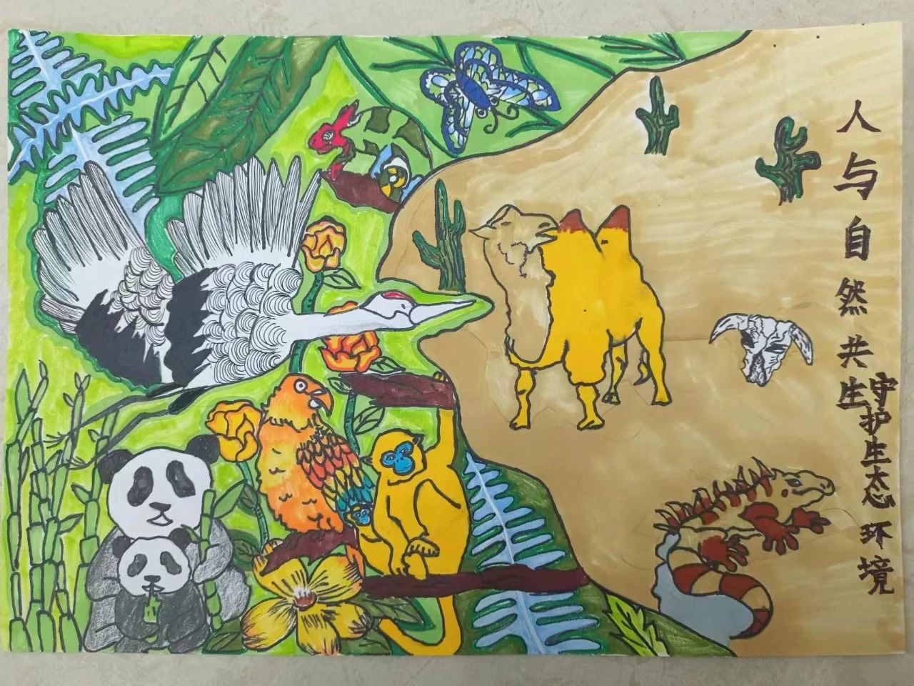 “守护生态环境 人与自然共生”美丽中国绘画作品（6）