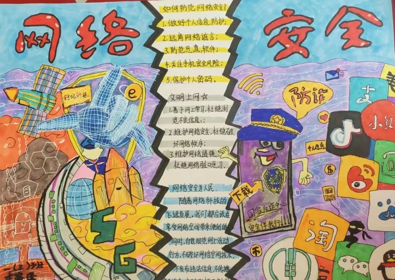 第六张“网络安全 你我同行”主题绘画参赛优秀作品