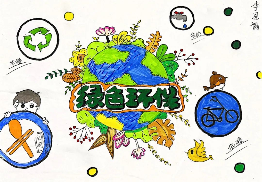关于节能减排的创意绘画图片作品四