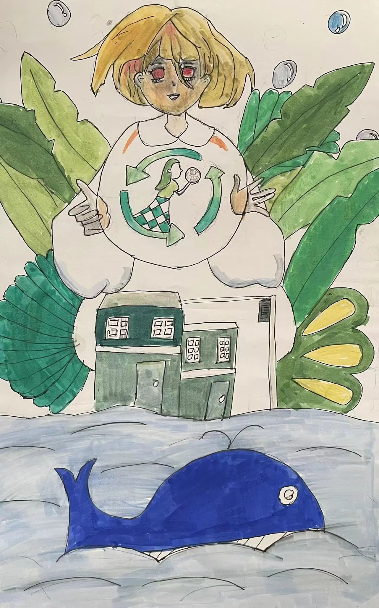 《生态保护 低碳出行》小学低年级绘画（十四）
