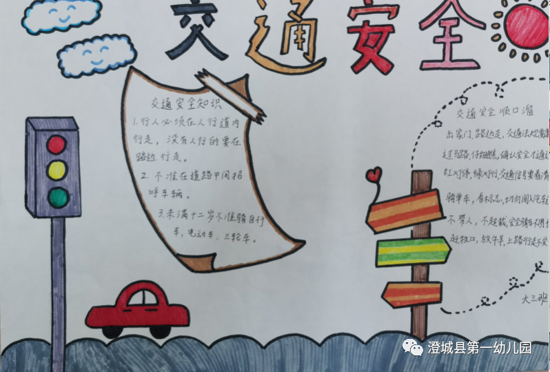 幼儿组交通安全绘画图片作品（四）