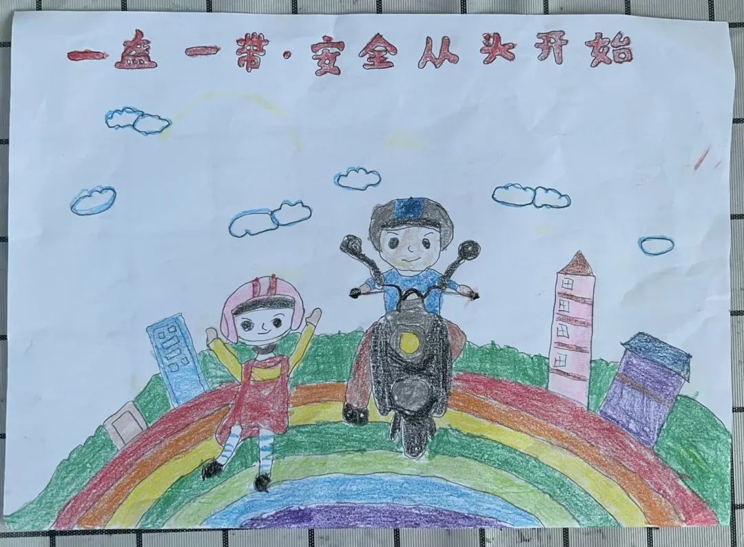 幼儿园安全生产月画画作品展（14）