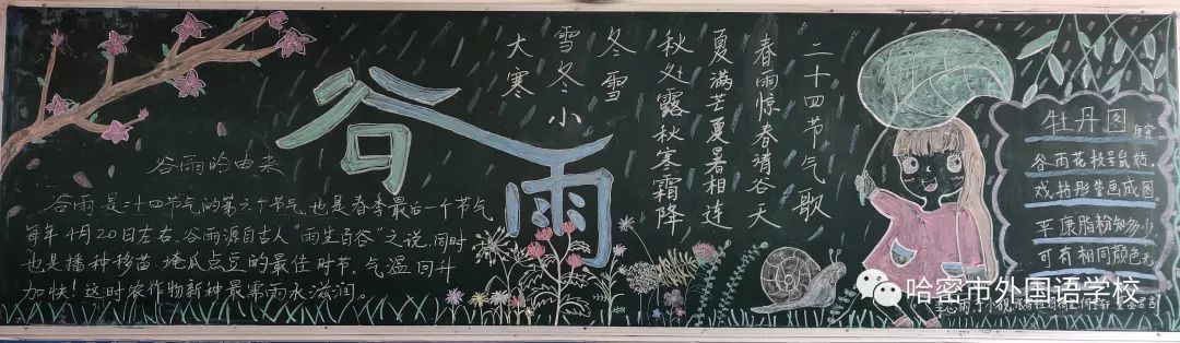 关于二十四节气的黑板报作品图片（10）