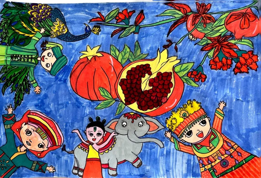 “铸牢中华民族共同体意识”民族团结儿童画（3）