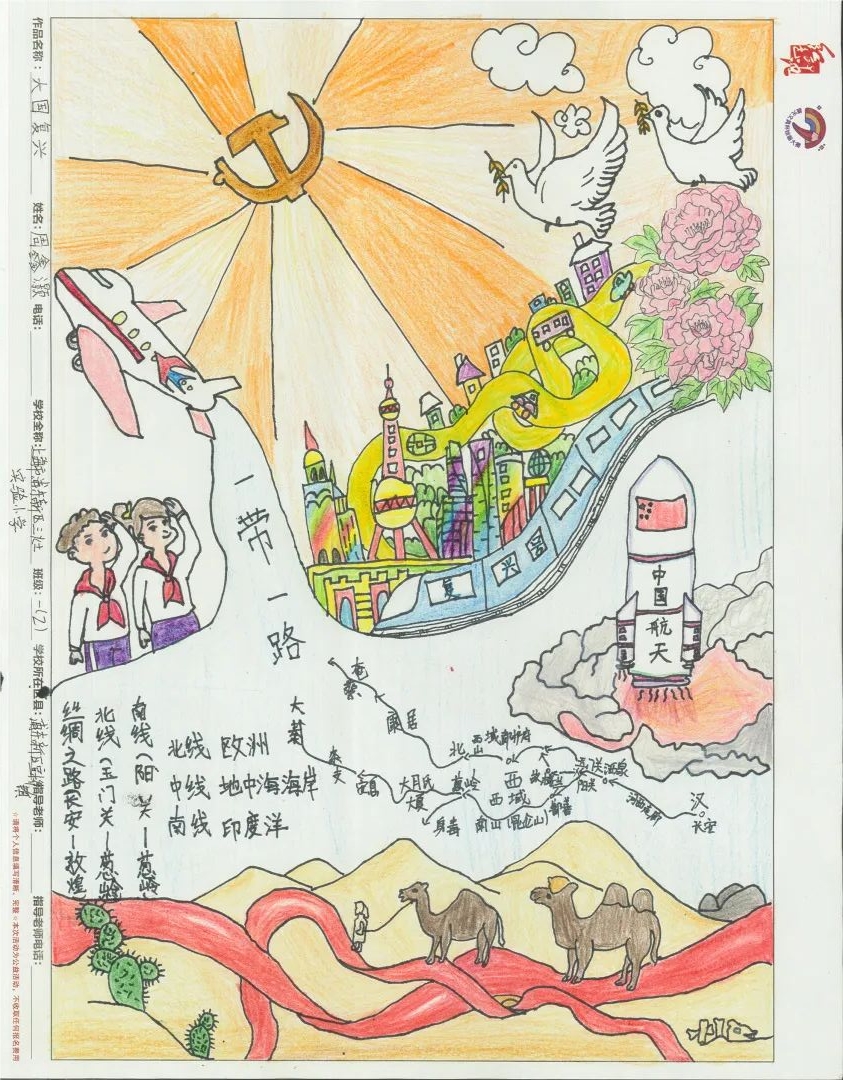 “一带一路”主题绘画作品展示(小学)