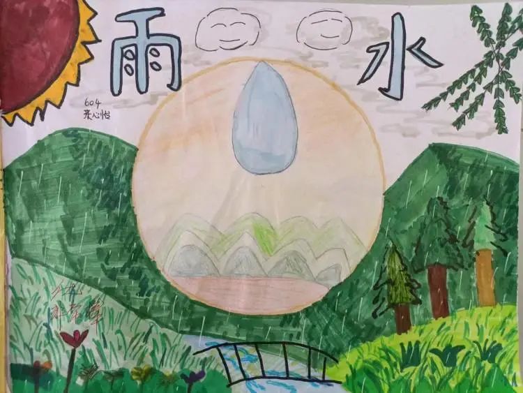 二十四节气系列——雨水儿童画（十七）
