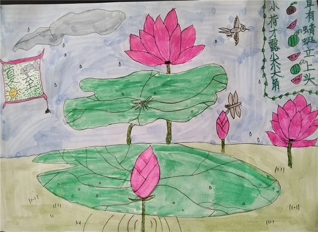 小学关于夏至的绘画作品（三）