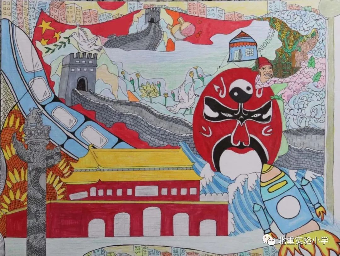 “共命运 心连心 民族团结一家亲”儿童画主题作品（16）